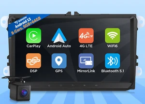 Android Auto 13 8Core Car Radio Stereo GPS CarPlay for VW Golf 5/6 Tiguan Touran - Picture 1 of 21
