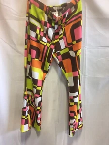 70’s Flares - Retro Print Large 36-40” Waist - Picture 1 of 4