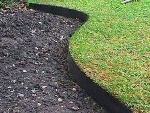SmartEdge GS0074L 14x50m Easy Lawn Edging Black Border Fence Garden