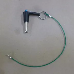 PIN SGANCIO RAPIDO 3/8" X 3/4" GRIP BALL LOCK CON CORDINO 12" IMPUGNATURA A L - Foto 1 di 3