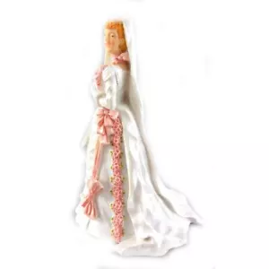 Casa Delle Bambole Sposa Donna IN Abito da Miniatura Resina 1:12 People - Foto 1 di 9