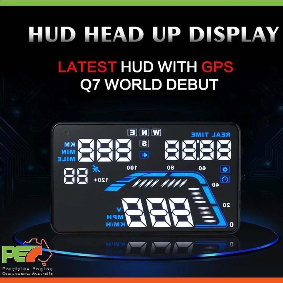 Velocímetro parabrisas Q7 5,5" HeadUp Display GPS para Porsche 911 tipo 996 turbo Foto 1 de 4