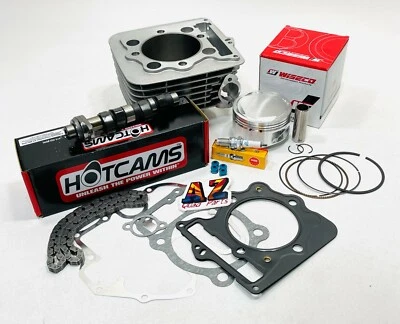 Honda 400EX 400 EX Top End Cylinder Kit Wiseco Piston Gaskets Stage 1 Hot Cam - Image 1 of 3