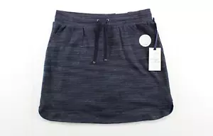 NWT Croft & Barrow sz M Navy Blue Skirt Skort Pull On Drawstring Comfort Stretch - Picture 1 of 9