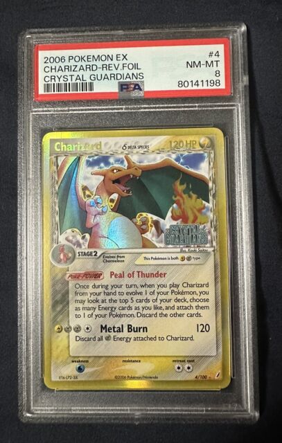 Carta Antiga Pokemon Charizard 4/100 Holo Rare Ex Crystal Guardians  Original Card