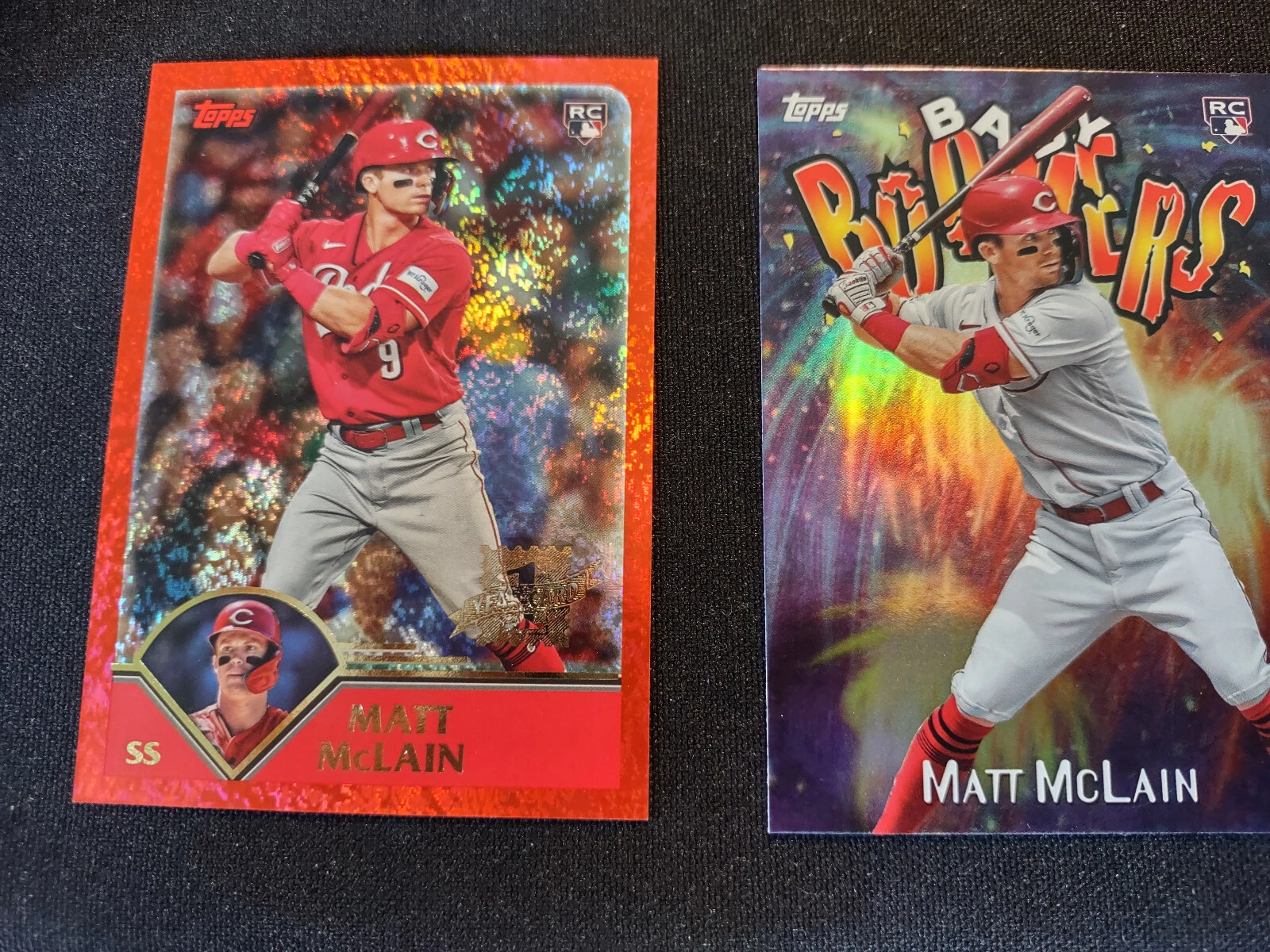 Matt McLain (2) Card Lot 2023 Topps Archives #248 Red Hot Foil 45/50 Baby Boomer