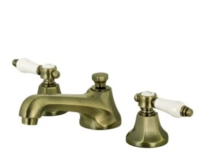 Kingston Brass KS4463BPL 8 in. Widespread Bathroom Faucet Antique Brass - Picture 1 of 3