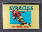 Vintage 1960 Syracuse Orange Men Topps College Football Metallic Sticker Card