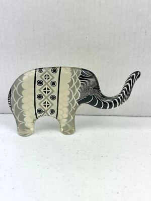 Vintage ABRAHAM PALATNIK Mid-Century Lucite Elephant Figurine Sculpture Marked - Image 1 of 4
