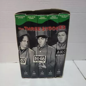 The Three Stooges Collector Series (VHS Collection 5 VHS Tapes 1998) - Foto 1 di 4