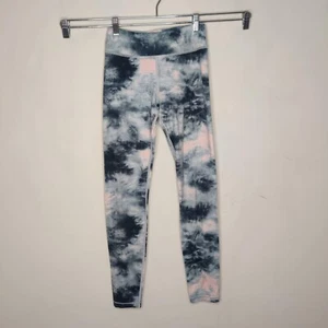 Athleta Girl Printed Chit Chat Tight Size XL 14 Pink Black Gray Abstract - Picture 1 of 7