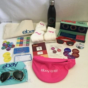 eBay Memorabilia Stickers Water Bottle Sunglasses Beige Bag Pink Fanny Pack More - Picture 1 of 8