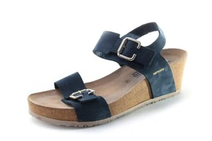 Sandalias de cuña Mephisto LISSANDRA zapatos de cuero para mujer azul marino talla 42 EE. UU. 12 - Imagen 1 de 18