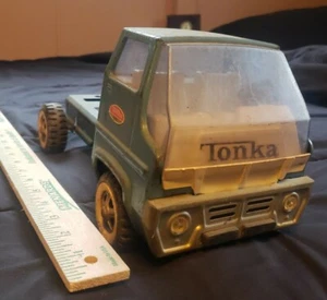 Vintage 1:12 Tonka Ramp Hoist Flat Bed Tow Truck 1975 Roll Back Missing Trailer - Picture 1 of 9