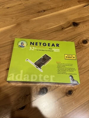 New Boxed Netgear FA311 32-Bit PCI 10/100MB Fast Ethernet Card Adapter NIB - Image 1 of 4