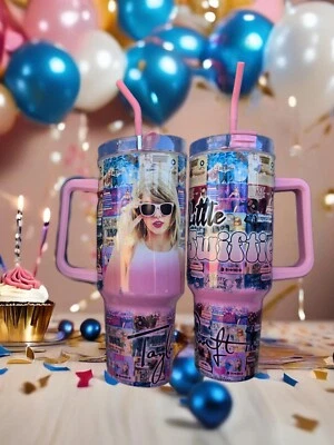 Taylor Swift 40oz Tumbler - Stainless Steel - 3 Design Styles Shimmer Cup - Image 1 of 4