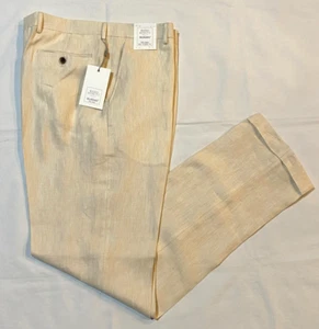 NWT-MURANO Baird McNutt Linen ZAC Classic Fit Dress Pants BIG & TALL-Men's 44x32 - Picture 1 of 12