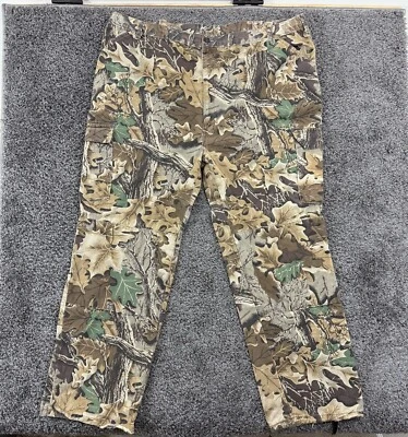 Vintage Walls Pants Adult 3XL 50-52 Camo Cargo Hunting Heel Drag Distressing USA - Image 1 of 4