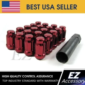 20 Pc Set Spline Tuner Lug Nuts | 12x1.5 | Red | For Lexus Scion SC430 xB xD - Picture 1 of 3
