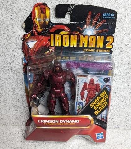 Marvel Iron Man 2 Comic Series Crimson Dynamo 3.75" Action Figure #25 2009 NIP Cover