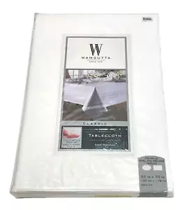 Mantel clásico Wamsutta 52"" x 70"" 100% algodón blanco resistente a las manchas - Imagen 1 de 5