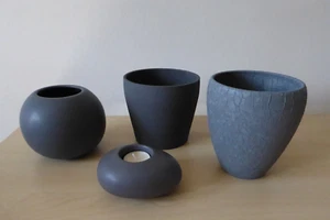 ASA Selection BlumenVase*Teelichthalter*Übertopf*Blumentopf*grau*anthrazit - Bild 1 von 8