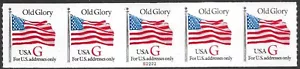 US Stamps #2892 32c. G Old Glory Plate Number S2222 Coil Strip of 5 MNH - Picture 1 of 1