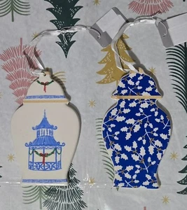 RAZ 6" Ginger Jar Cut Out Ornament set of 2 - Picture 1 of 4