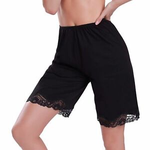 New Women's Premium Illusion Classic Trouser Pants Half Slip With Lace Trim 2637
