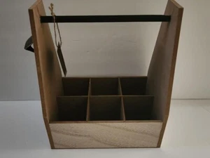 6 Flaschen Holz Getränketräger mit integriertem Flaschenöffner - Bild 1 von 5