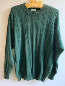 United Colors of Benetton Mens M Pure Cotton Cable Sweater Vintage - Picture 1 of 7