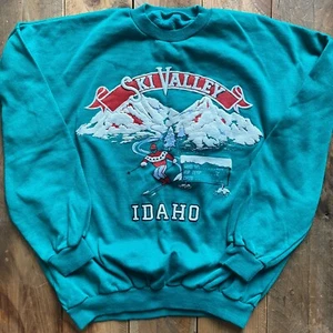 Vintage Ski Valley Idaho Sweatshirt - Grün - XL - Bild 1 von 7