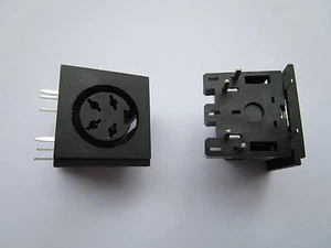10 pcs Circular DIN Jack Female S Terminal 4 pin PCB Mount Connector New - Picture 1 of 6