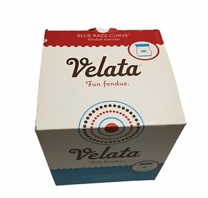 Velata Fun Fondue Blue Razz Curve Chocolate Dessert Pot Warmer Set by Scentsy - Picture 1 of 6