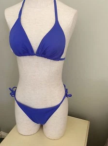 Traje de baño Christina dos piezas nuevo azul 12 nuevo bikini de cuerda - Imagen 1 de 4