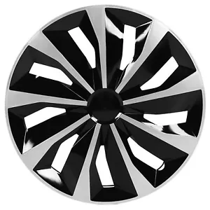 Car 4Pcs 17 Inch Wheel Hub Cap Silver Wheel Rim Protector Full Cover Wheel Hub - Picture 1 of 12