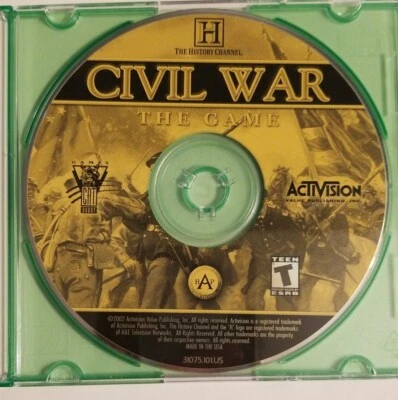 History Channel Civil War The Game ( PC, 2002) Windows XP, ME, 98 Replacement - Image 1 of 3