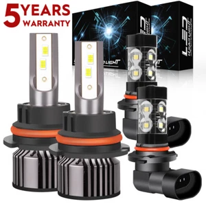 4x 9007+9145 LED Headlight Fog Light for Ford F-250 F350 Super Duty 01-2004 HLQC - Imagen 1 de 18
