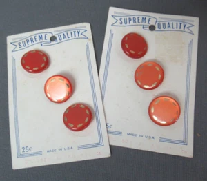 Nuovi 6 bottoni in plastica scarlatta di qualità suprema - gambi - USA - 1/2" con - 55 157 - Foto 1 di 4