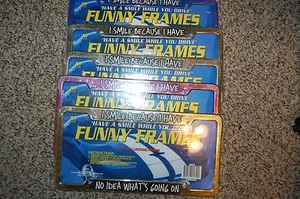 Funny License Frame "I Smile Because I have no idea whats going on " 1 Frame - Picture 1 of 1