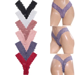 ScarvesMe 12 pack Women's Assorted Color Sexy Floral Lace Thong Panties - Bild 1 von 11