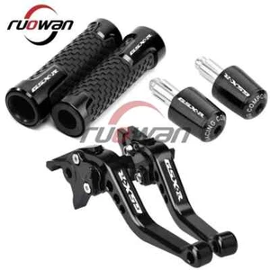 Fit For Suzuki GSX-R 600 750 1000 CNC Handle Grips Cap Short brake clutch levers - Picture 1 of 13