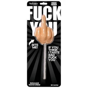 F*ck You Finger F*cker Lollipop - Butterscotch Flavor Candy - Gag Gift Novelty - Picture 1 of 2