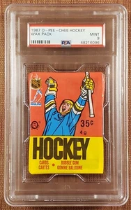 1987 O-Pee-Chee Hockey Wax Pack PSA 9 Gretzky Lemieux Messier Bossy Bourque - Bild 1 von 2