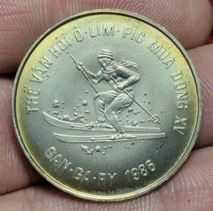 #58-85 ~ VIETNAM - 100 Dong 1986 - esquí - plata - Imagen 1 de 2