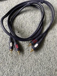 JVC RCA Cable 2RCA to 2RCA Male To Male Hi-Fi Stereo Audio Twin Phono RK-C77 - Picture 1 of 4