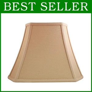 Antique Finish Rectangle Lamp Shade Linen Beige - Picture 1 of 8