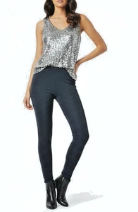 Schimmernde Leggings glitzernd M&S hohe Taille Damen Marks Spence NEU Größe 12 normal - Bild 1 von 11