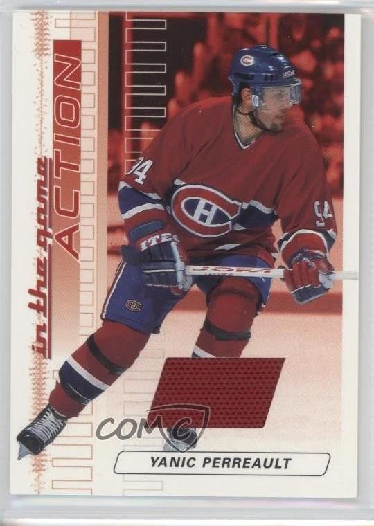 2003-04 ITG Action Game-Used Jerseys Ruby /500 Yanic Perreault #M-62 - Image 1 of 2