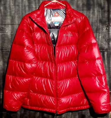 Columbia 650TD Red Goose Down Puffer Jacket  Zip Turbodown Mens Sz M NEW NO TAGS - Image 1 of 4